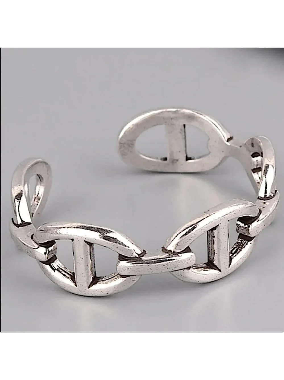 NEW STERLING SILVER MARINER BANGLE CUFF BRACELET - Picture 1 of 8